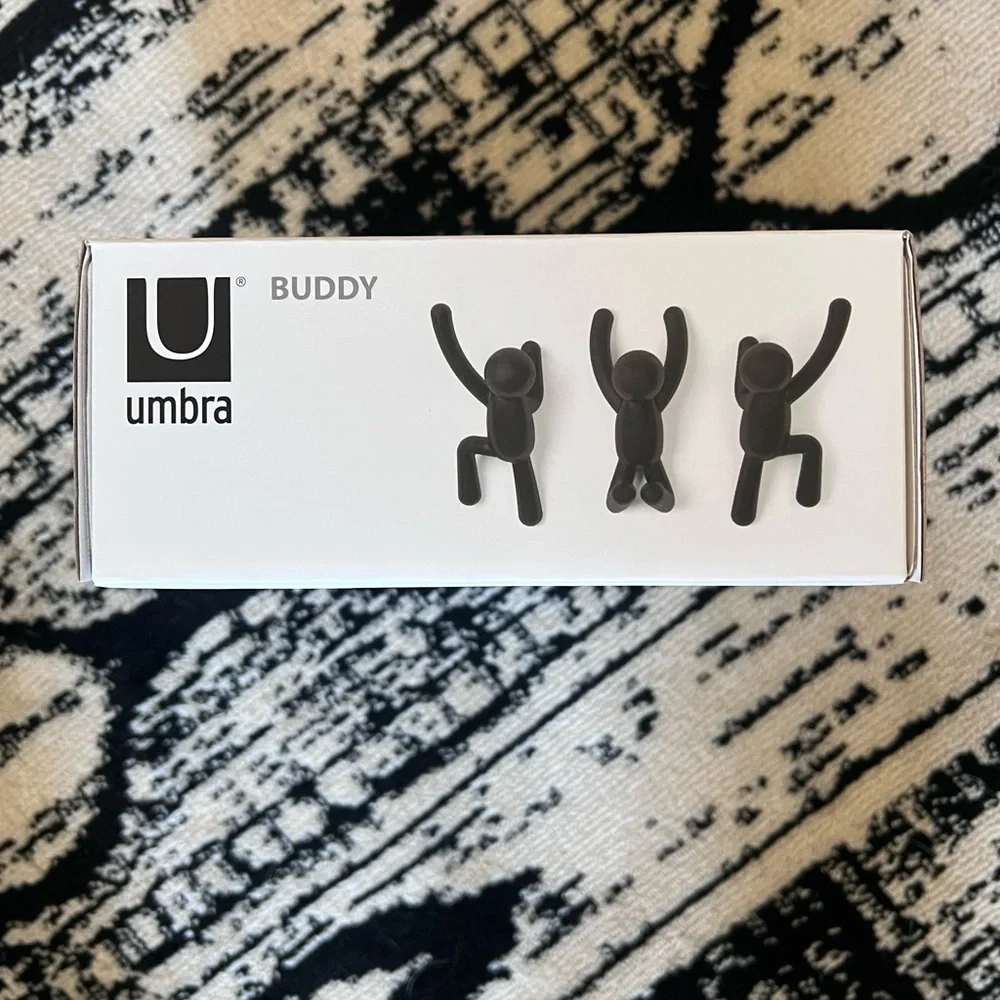Umbra Buddy Wall Hooks in Charcoal
